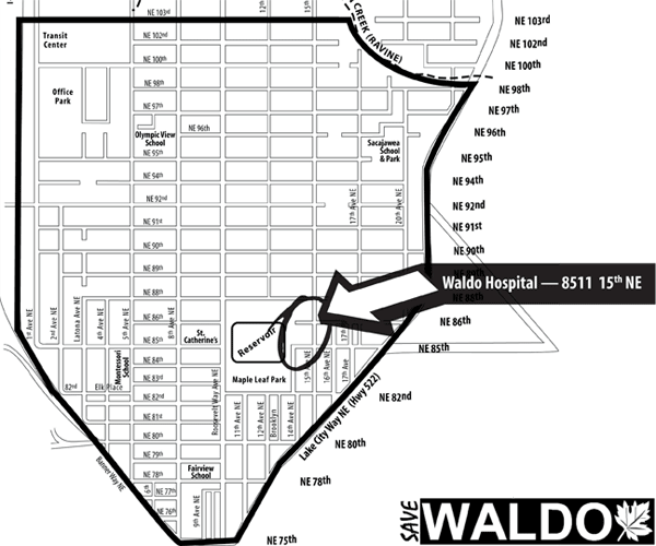 where is waldo. of where Waldo Hospital is